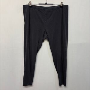 Eileen Fisher Women Pull On Ankle Leggings Size 1X Black Stretch C047 -1